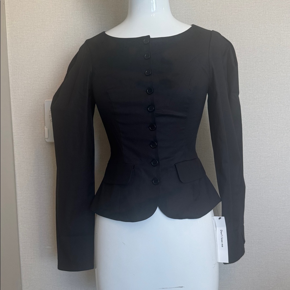 Reformation Sarai Top Black - Size 0 - Picture 2 of 7